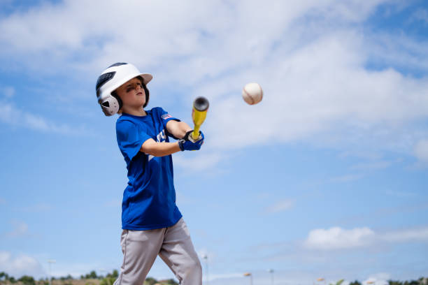 Little League Baseball Boy Batting