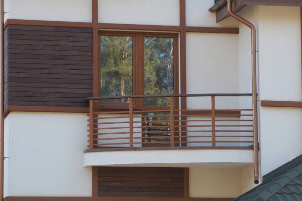 istock one brown open balcony with a glass door and a window 1214743686