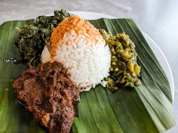 Photo of Indonesian traditional food, Padang Rice, Nasi Padang