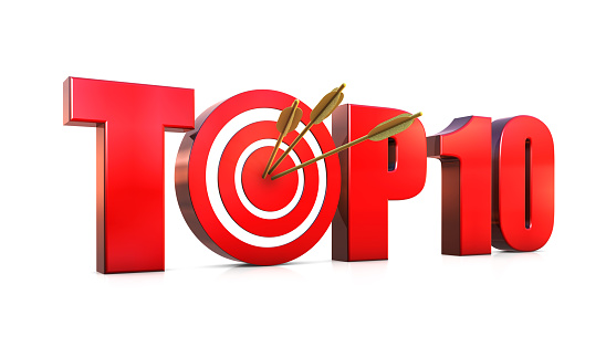 Top 10 Text Target with Arrows