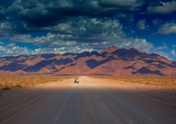 istock Dust road at the namib desert in Namibia 1214752457