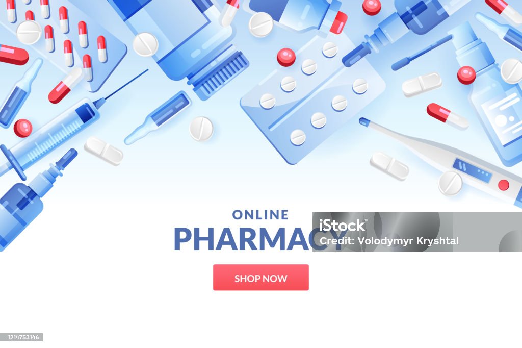 Obatobatan Latar Belakang Farmasi Template Desain Banner Apotek Dengan ...