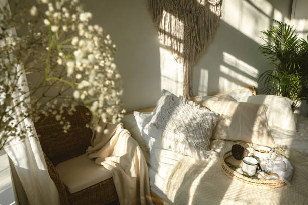istock cozy bedroom background with window light and shadows 1214753865