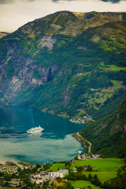 istock Fjord Geirangerfjord with cruise ship, Norway. 1214756418