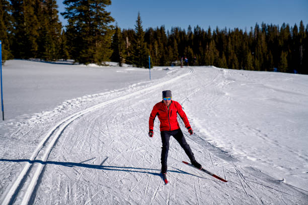 istock A Man Cross Country Skiing On A Beautiful Sunny Day 1214757837
