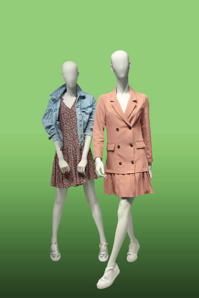 Two full length female mannequins.