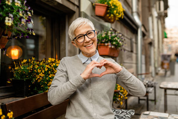 istock Senior woman hand gesturing 1214761453