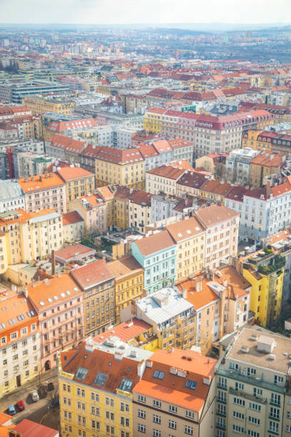 Aerial view of Prague