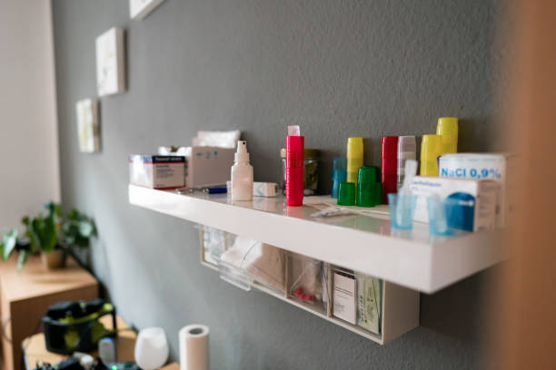 istock Medicine chest in private room at home 1214764509