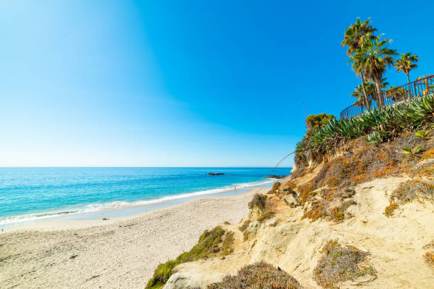 istock Blue sky over Laguna Beach coast 1214764858