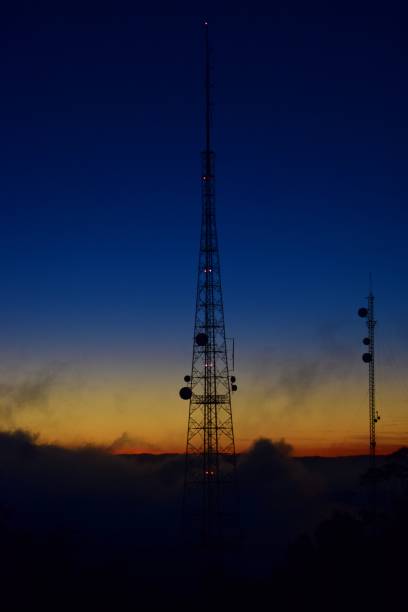 istock Power tower in the middle of the mountains 1214765501