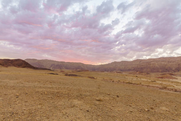 istock Sunset view of landscape and rock formations, Timna Valley 1214765504