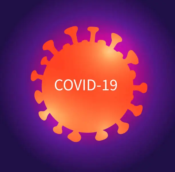 Vector illustration of Vector illustration of Coronavirus silhouette