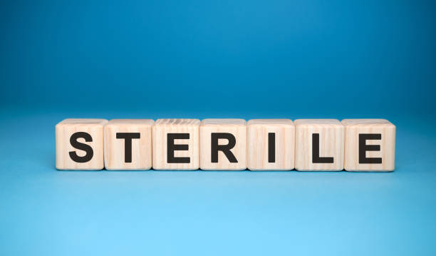 istock STERILE word cube on a blue background. Medical concept. 1214766239