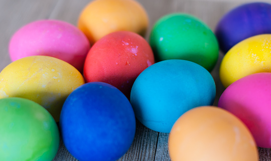 Colourful easter eggs.