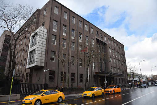 Ankara, Turkey. February 06, 2020. A view to the Building of The Central Bank of Republic of Turkey, Ankara Branch.