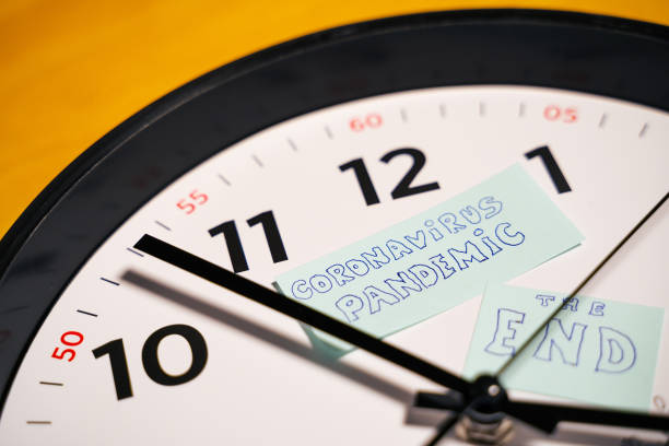 istock PANDEMIC ENDS! Time is running. 1214780029