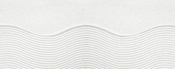 Sand Pattern Zen pattern in white sand spiral photos stock pictures, royalty-free photos & images