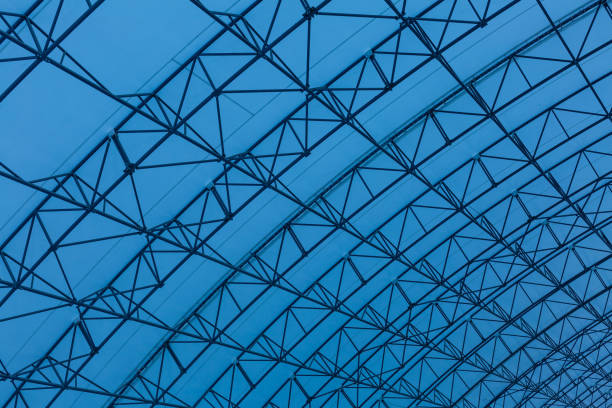 istock Skyroof mesh texture architecture; industrial background modern contemporary roof 1214783217