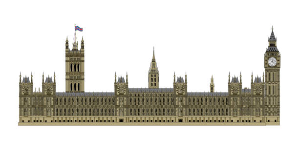 더 팰리스 오브 웨스트민스터 - houses of parliament london stock illustrations