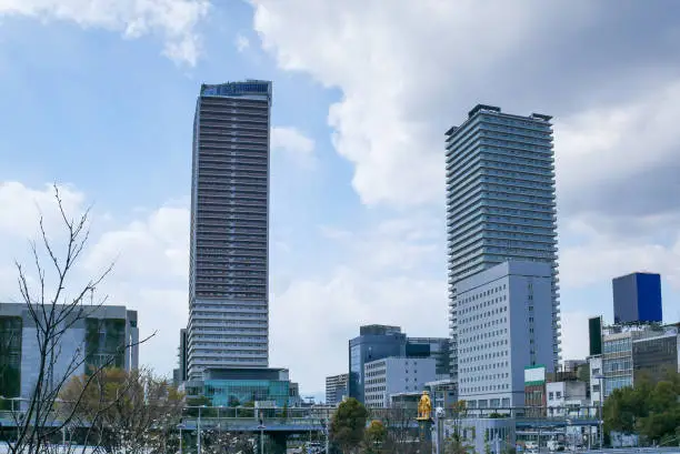 Scenery in front of gifu station in Japan.