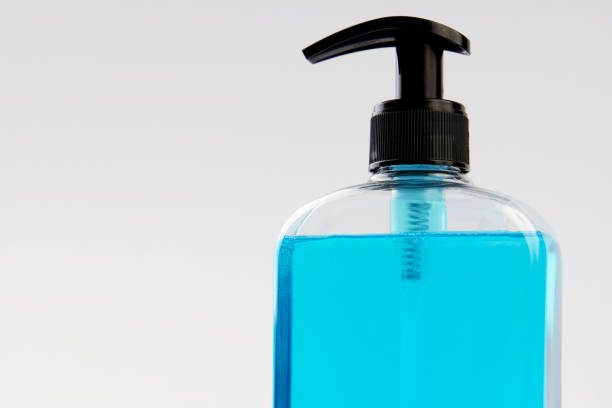 istock Sanitizer dispenser liquid soap bottle isolated on white background 1214784779