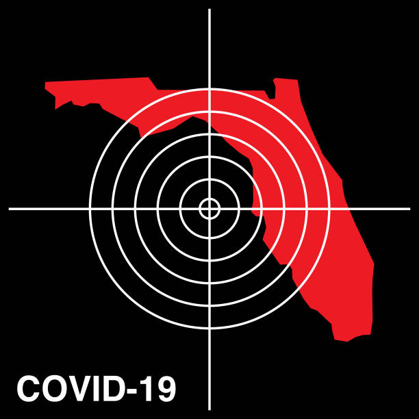 640 Southern Target Stock Royalty Free Vector Graphics Covid 19 Florida Target Map Icon 