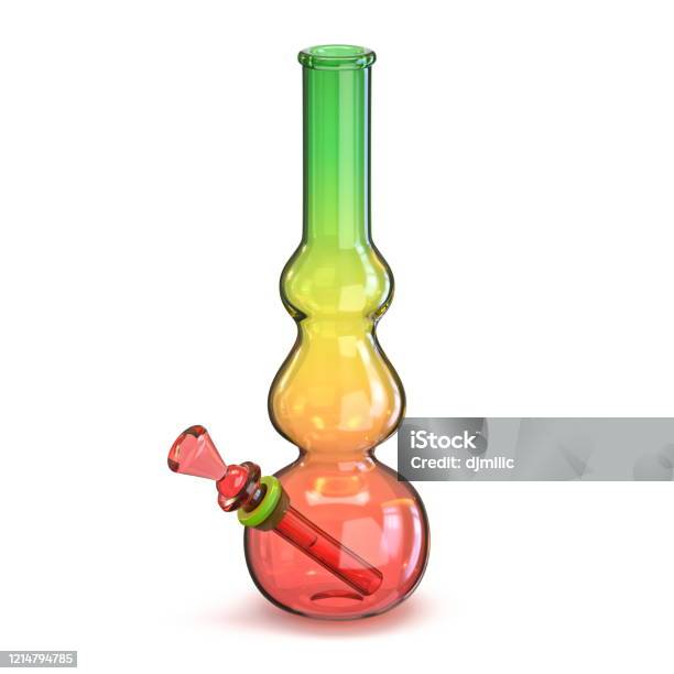 Colorful Rasta Reggae Bong 3d Stock Photo - Download Image Now - Bong, Cut Out, Three Dimensional