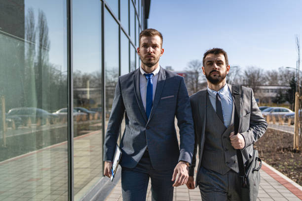 istock Confident and successful businessmen going on a corporate meeting 1214794960