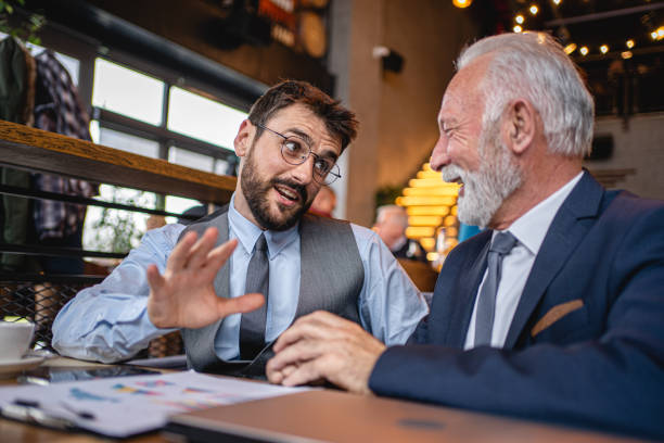 istock Apprentice presenting new business idea and his CEO is really delighted 1214796899