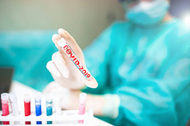 istock coronavirus medical tube, vaccine study. 1214799843