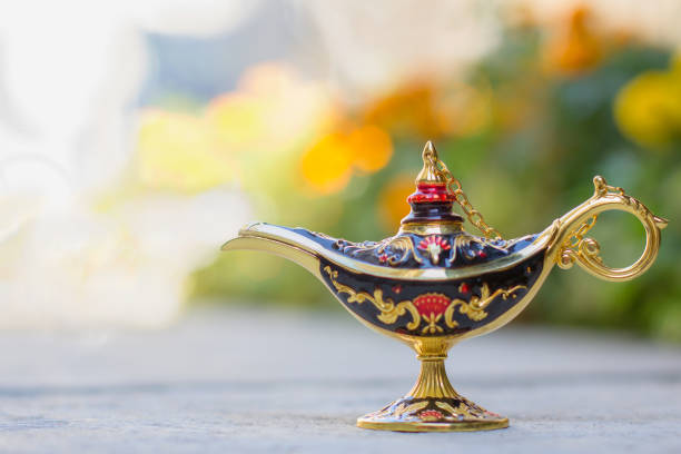 istock Magic Aladdins Genie lamp 1214800053