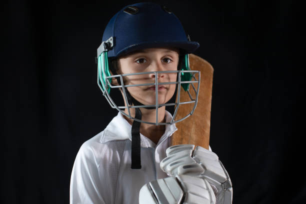 istock Young Boy Cricket Portrait 1214806894