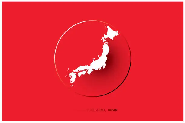 Vector illustration of vector eps of japan map. asia country map.