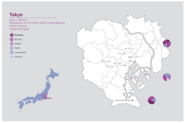 ilustraciones, imágenes clip art, dibujos animados e iconos de stock de vector eps del mapa de japón. asia mapa del país. - región de tohoku