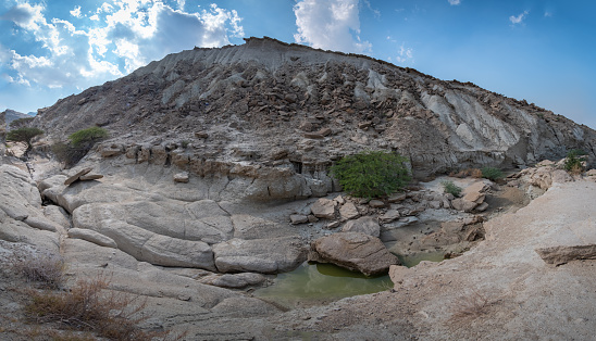 Beautiful Chah-kooh canyon, located  in Geopark of Qeshm Island, Hormozgan province,Iran
