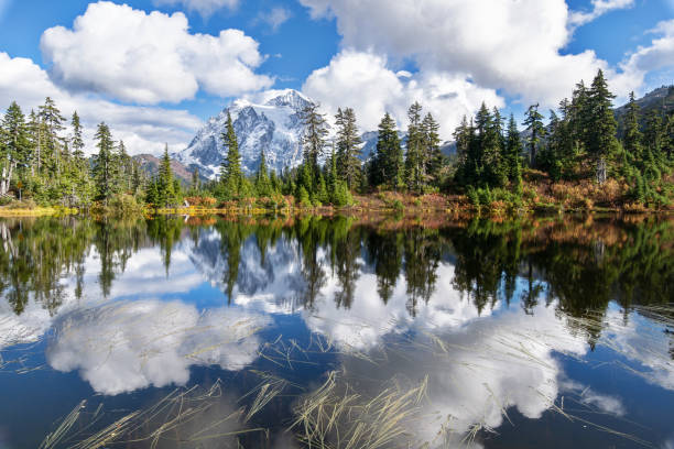 istock Mount Shuksan and Picture Lake in Baker Wilderness 1214826197