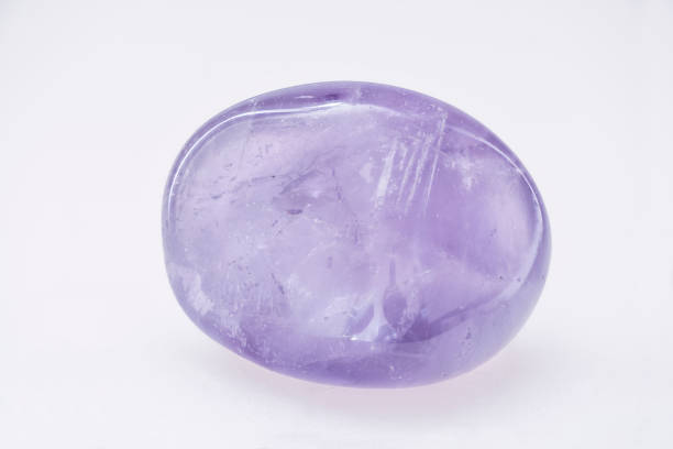 tumbled amethyst with healed fracture