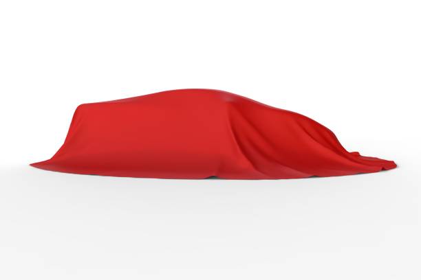 istock 3d Covered Car isolated on white stock photo 1214827254