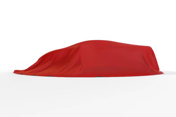 istock 3d Covered Car isolated on white stock photo 1214827259