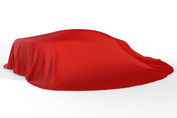 istock 3d Covered Car isolated on white stock photo 1214827260