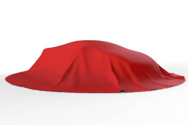 istock 3d Covered Car isolated on white stock photo 1214827261