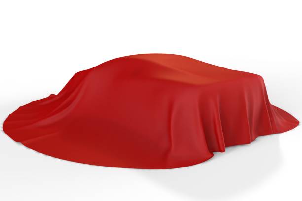 istock 3d Covered Car isolated on white stock photo 1214827267