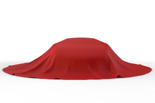 istock 3d Covered Car isolated on white stock photo 1214827371