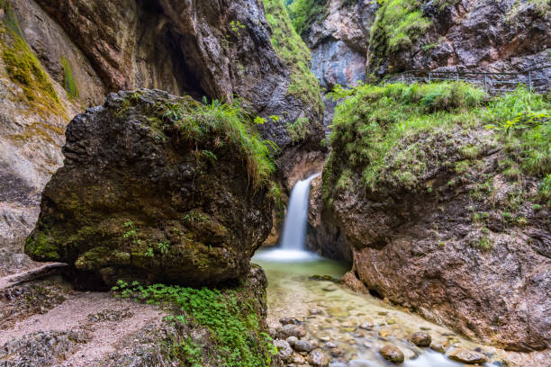 istock Almbachklamm and marble ball mill near Marktschellenberg 1214830573