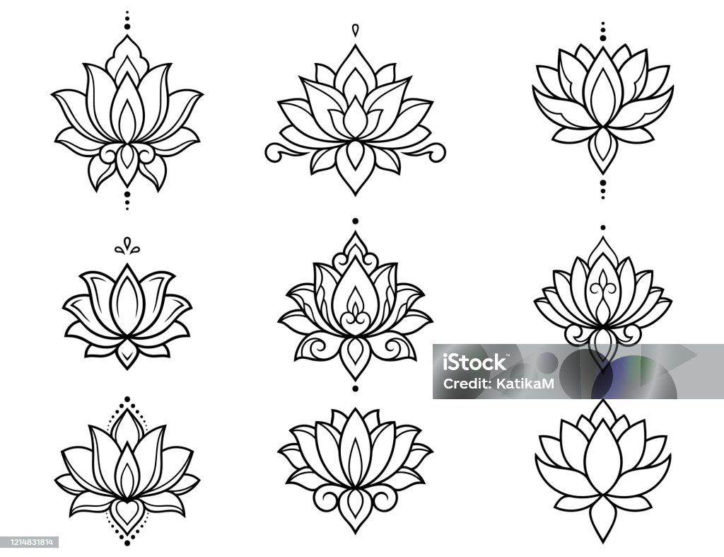 Ilustración de Conjunto De Loto Mehndi Patrón De Flores Para El Dibujo Y Tatuaje De Henna Decoración En Estilo Oriental Indio Adorno De Garabatos Esquema De Dibujo Manual De La Ilustración Vectorial Ilustración de Conjunto De Loto Mehndi Patrón De Flores Para El Dibujo Y Tatuaje De Henna Decoración En Estilo Oriental Indio Adorno De Garabatos Esquema De Dibujo Manual De La Ilustración Vectorial