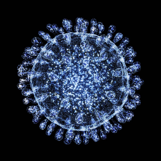 coronavirus microscópico - infectivity fotografías e imágenes de stock