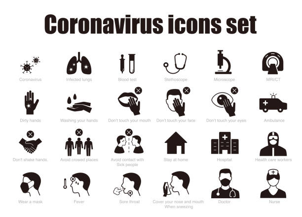 ilustrações de stock, clip art, desenhos animados e ícones de prevention and treatment tips for coronavirus infographic, vector icons - china covid