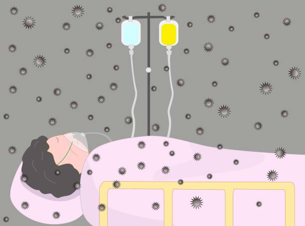 wirus medyczny - hospital acquired infection stock illustrations