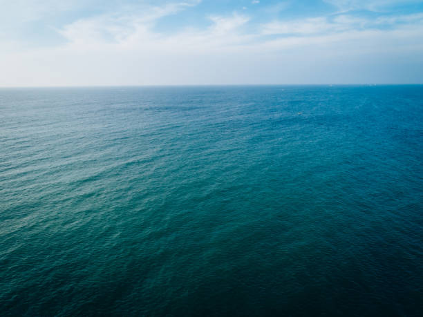 istock Drone aerial view of sea wave surface 1214846528
